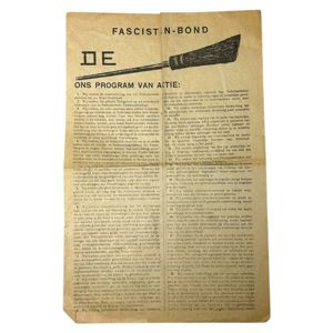 Original early fascists Dutch 'De Bezem' flyer