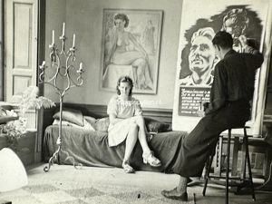 Original WWII Dutch NSB photo artist painting a woman for …