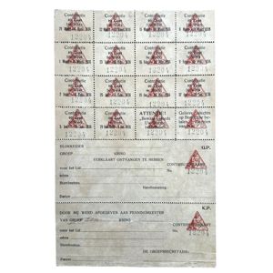 Original WWII Dutch NSB contribution stamps