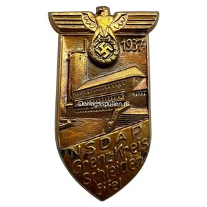 Original WWII German NSDAP Grenz-Kreis Schleiden Eifel pin 1937