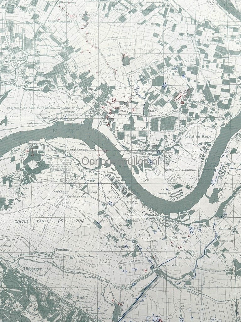 Original WWII Allied secret map of Nijmegen and surrounding villages – 21 October 1944 — image 5