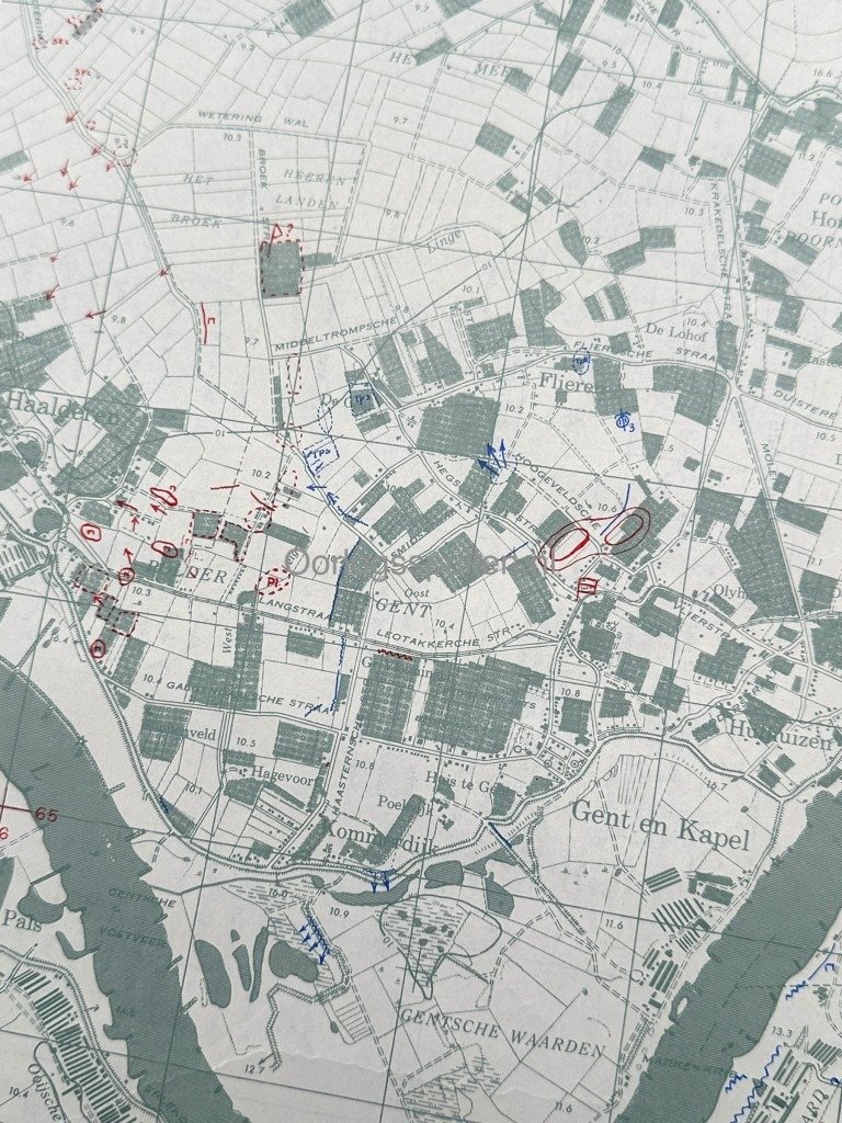 Original WWII Allied secret map of Nijmegen and surrounding villages – 21 October 1944 — image 6