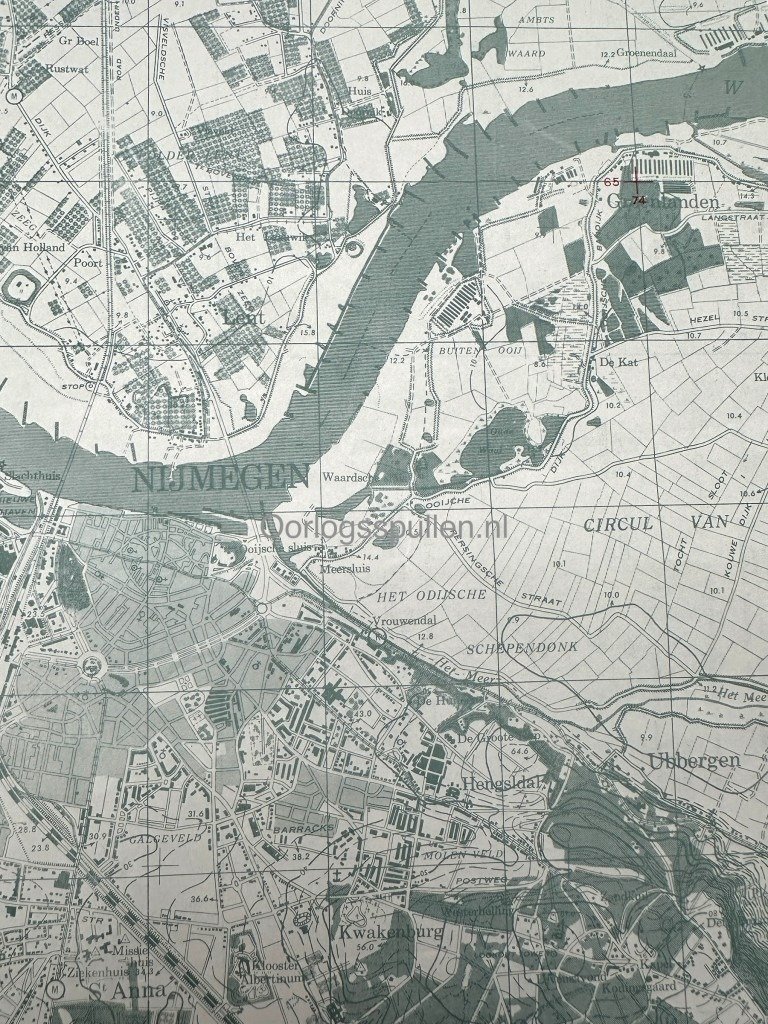 Original WWII Allied secret map of Nijmegen and surrounding villages – 21 October 1944 — image 7