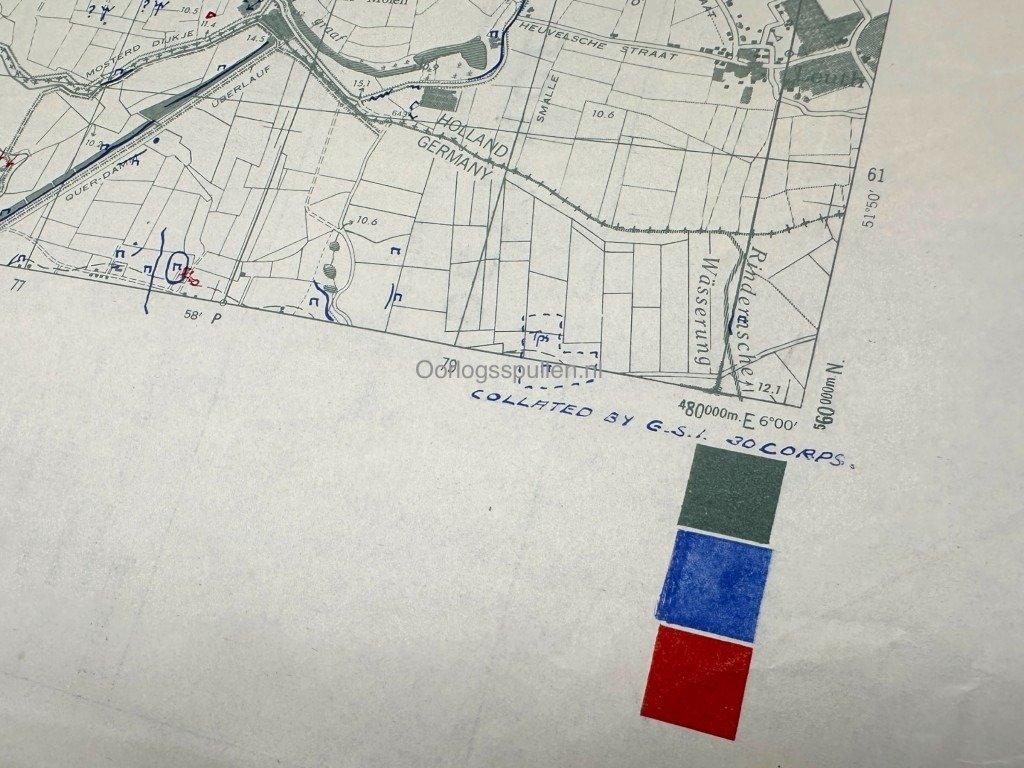 Original WWII Allied secret map of Nijmegen and surrounding villages – 21 October 1944 — image 9