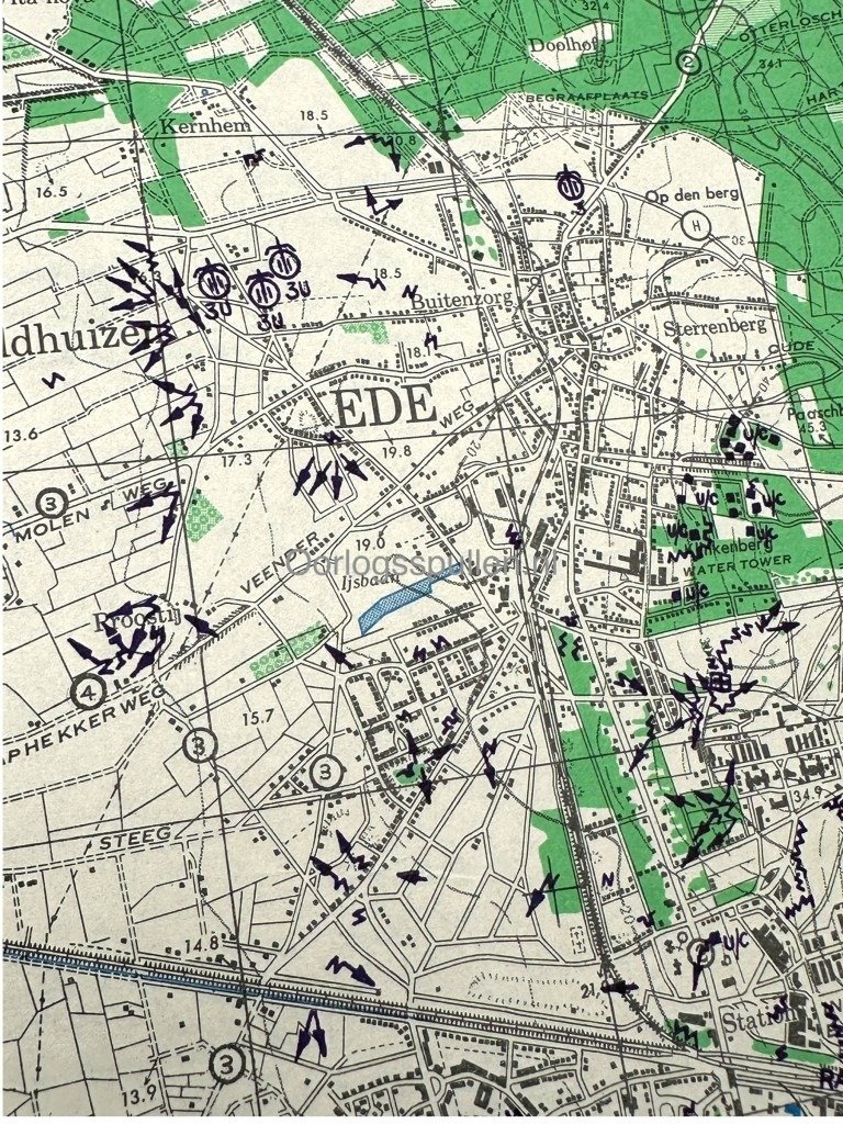 Original WWII Allied secret map of Ede – March 1945 — image 10