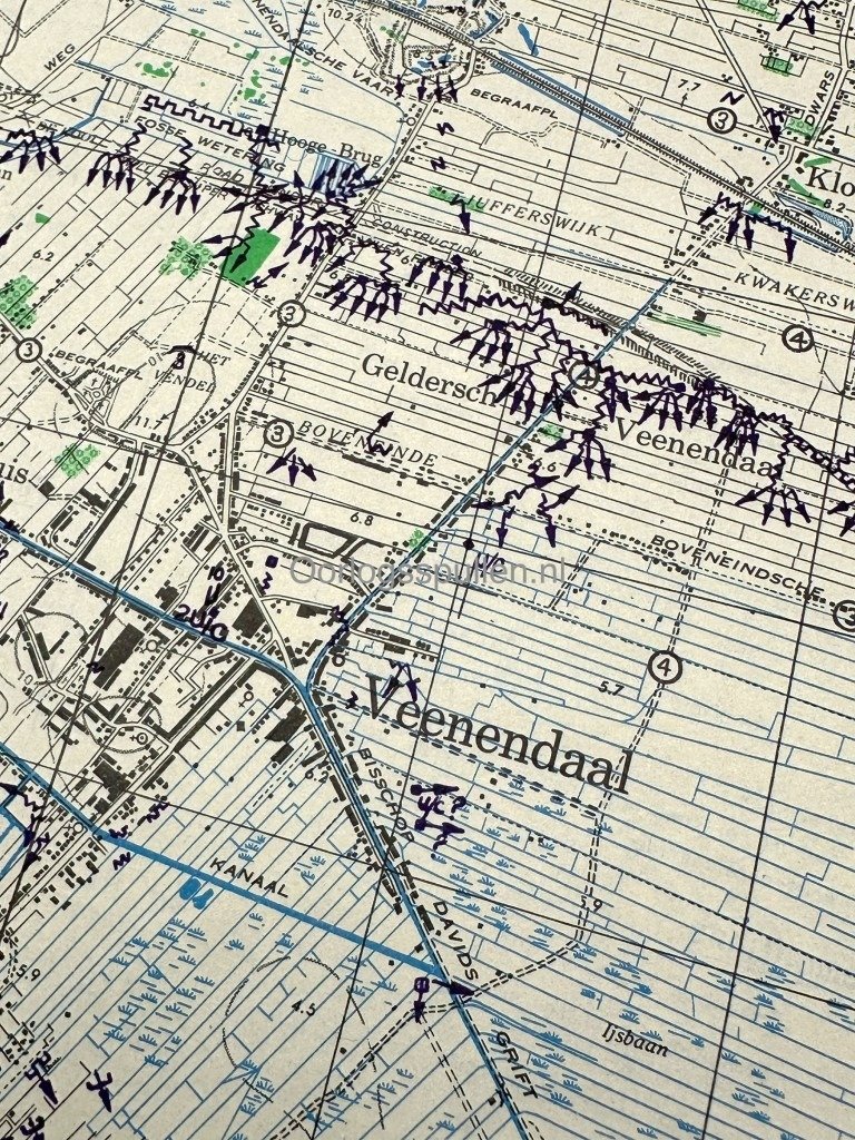 Original WWII Allied secret map of Ede – March 1945 — image 11