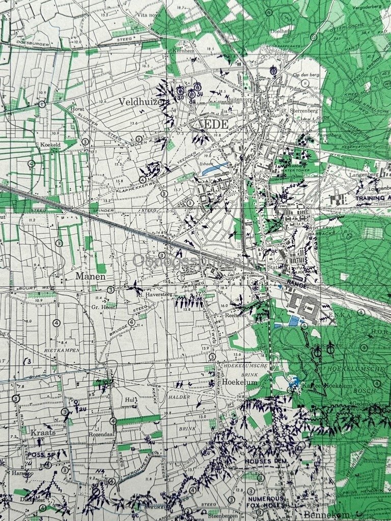 Original WWII Allied secret map of Ede – March 1945 — image 8