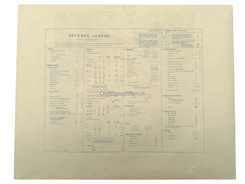 Original WWII Allied map of Arnhem-West and surrounding villages – 21 March 1945 — image 14