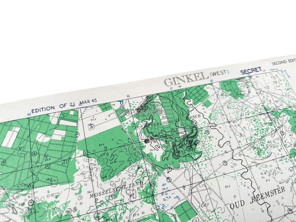 Original WWII Allied secret map of Ginkel – March 1945 — image 3