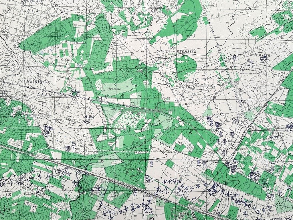 Original WWII Allied secret map of Ginkel – March 1945 — image 7