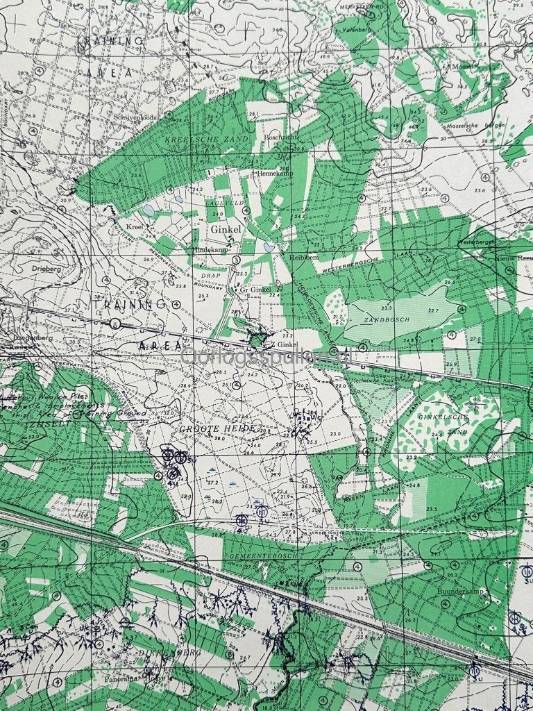 Original WWII Allied secret map of Ginkel – March 1945 — image 8