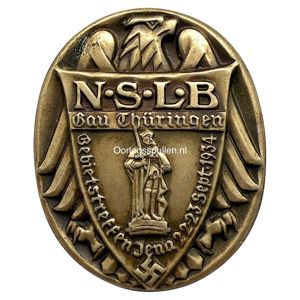 Original WWII German NSLB Jena Thüringen pin 1934