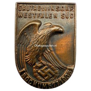 Original WWII German Gautag Westfalen Süd Bochum pin