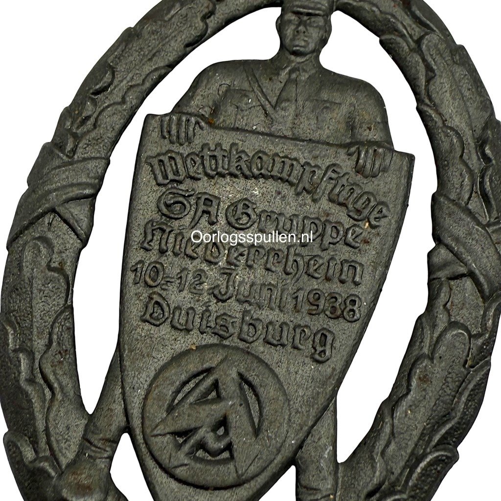Original WWII German SA-Wettkampftage der Gruppe Niederrhein 1938 pin — image 3