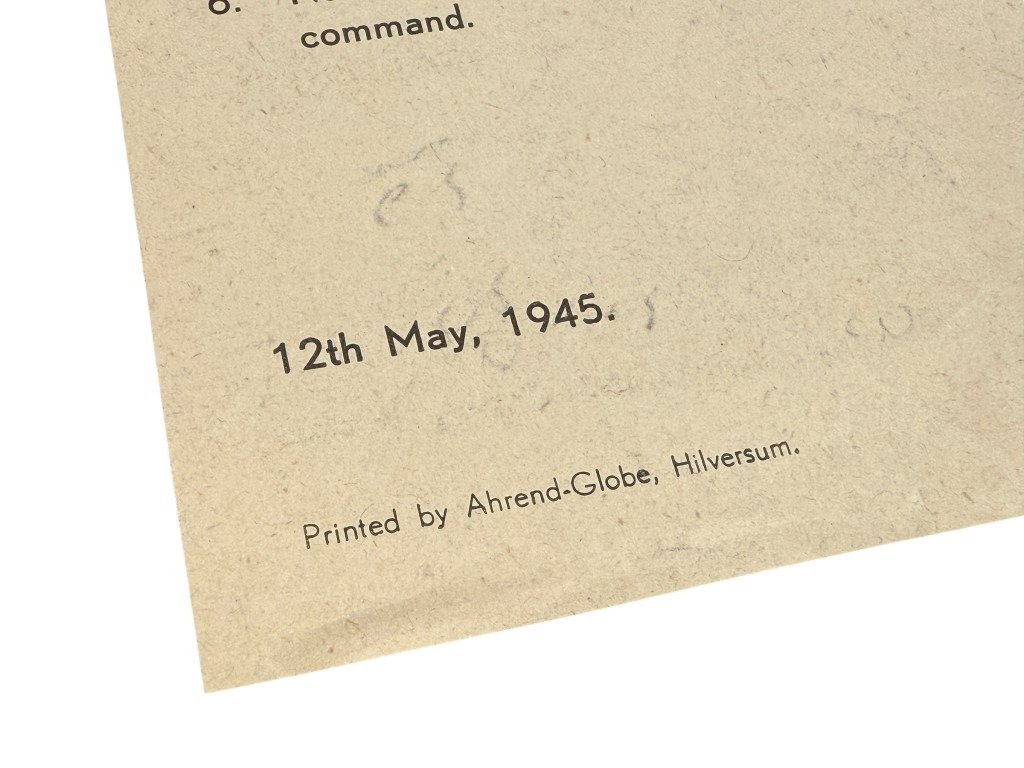 Original WWII Canadian poster regarding firearms in the Netherlands in 1945 — image 5