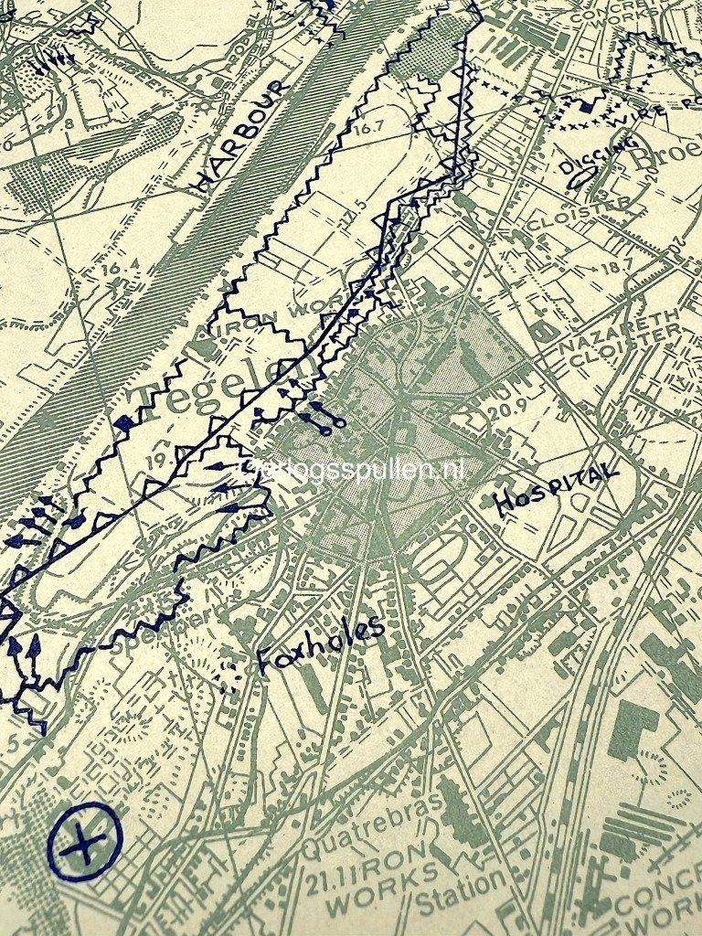 Original WWII Allied secret battle map of Tegelen/Venlo – November 8, 1944 — image 10