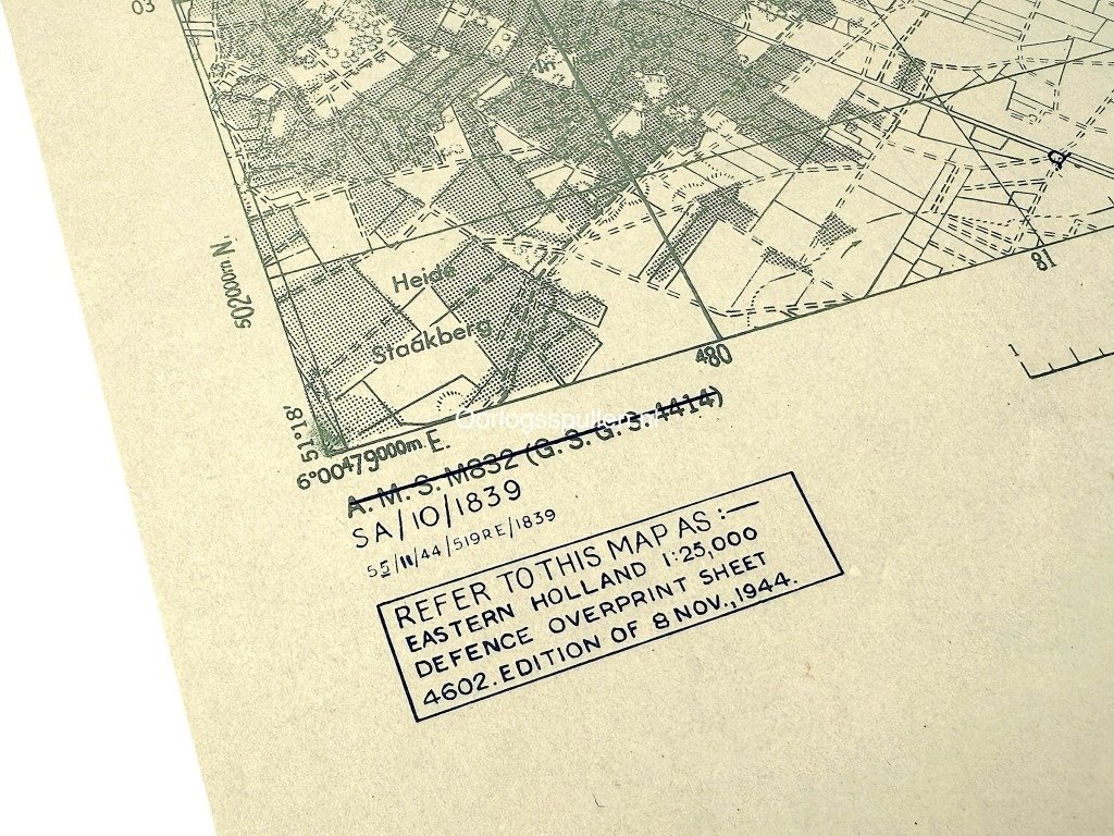 Original WWII Allied secret battle map of Tegelen/Venlo – November 8, 1944 — image 12