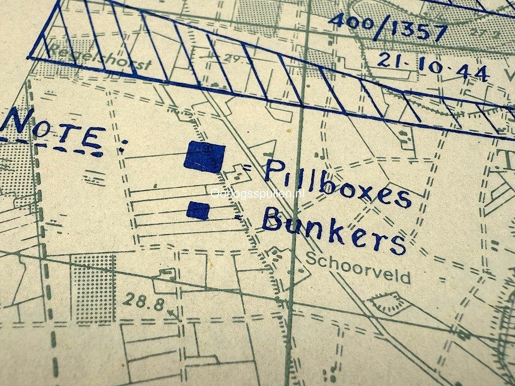 Original WWII Allied secret battle map of Tegelen/Venlo – November 8, 1944 — image 5