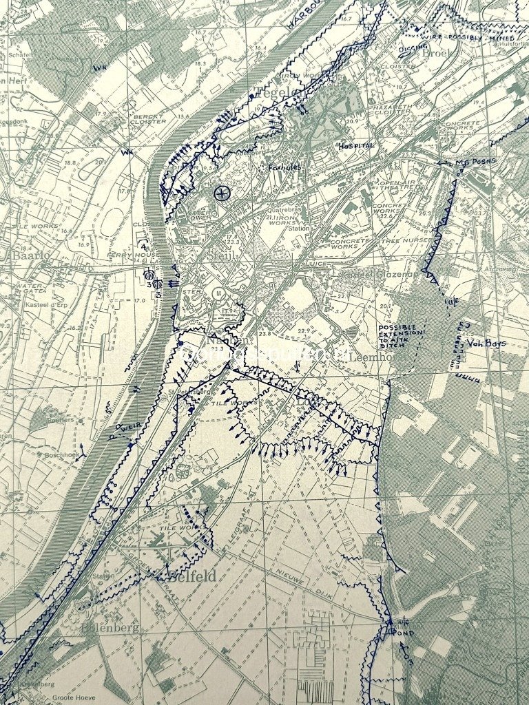Original WWII Allied secret battle map of Tegelen/Venlo – November 8, 1944 — image 7