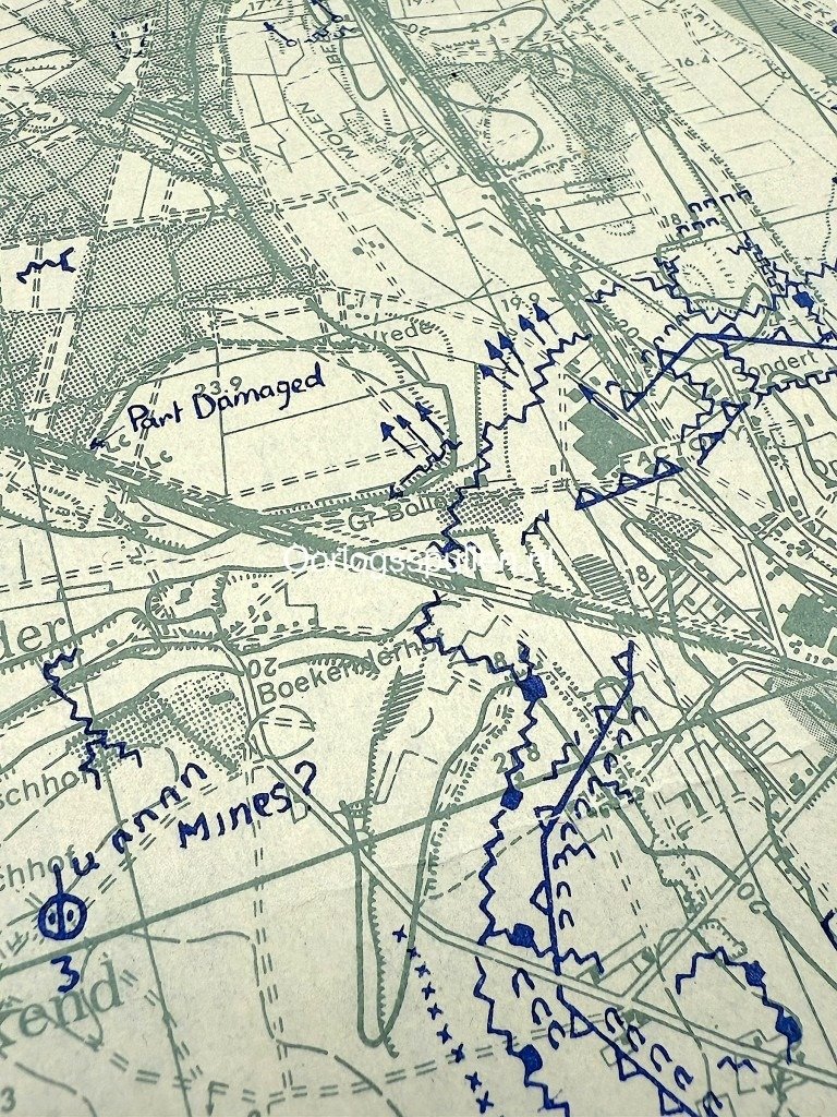 Original WWII Allied secret battle map of Tegelen/Venlo – November 8, 1944 — image 8