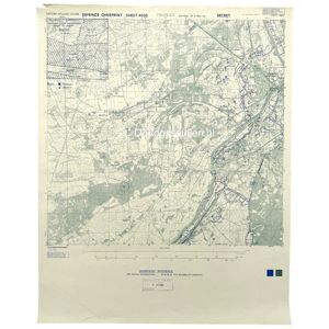 Original WWII Allied secret battle map of Tegelen/Venlo – November …