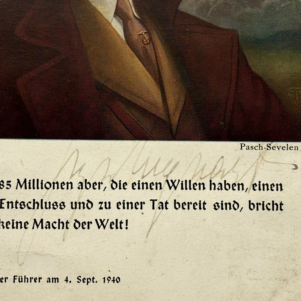 Original WWII German postcard hand-signed by Reichskommissar Dr. Arthur Seyss-Inquart — image 2