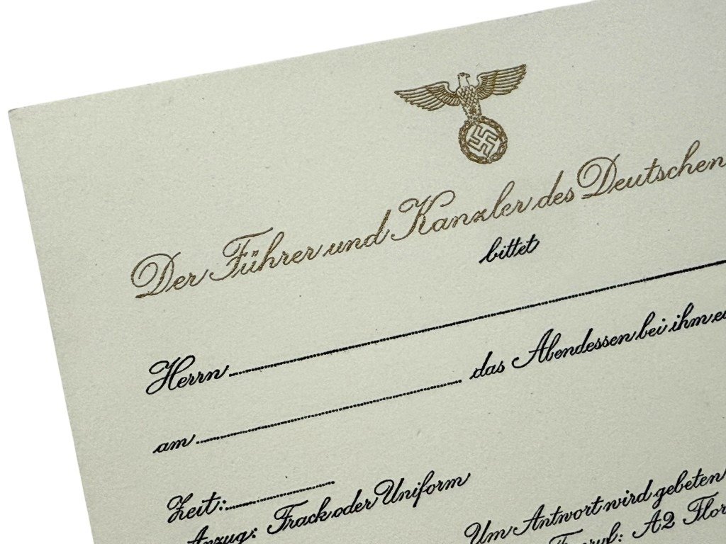 Original WWII German Adolf Hitler invitation card — image 2