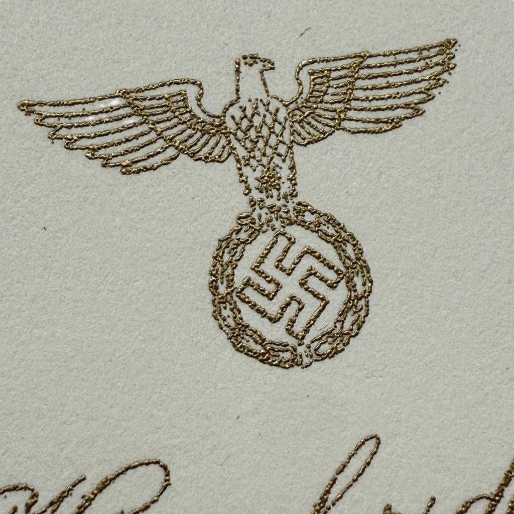 Original WWII German Adolf Hitler invitation card — image 3