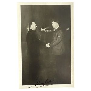 Original WWII German hand-signed Anton Mussert postcard