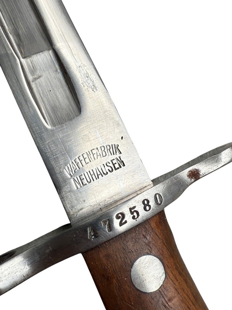 Original WWII Swiss K31 bayonet by Waffenfabrik Neuhausen — image 6