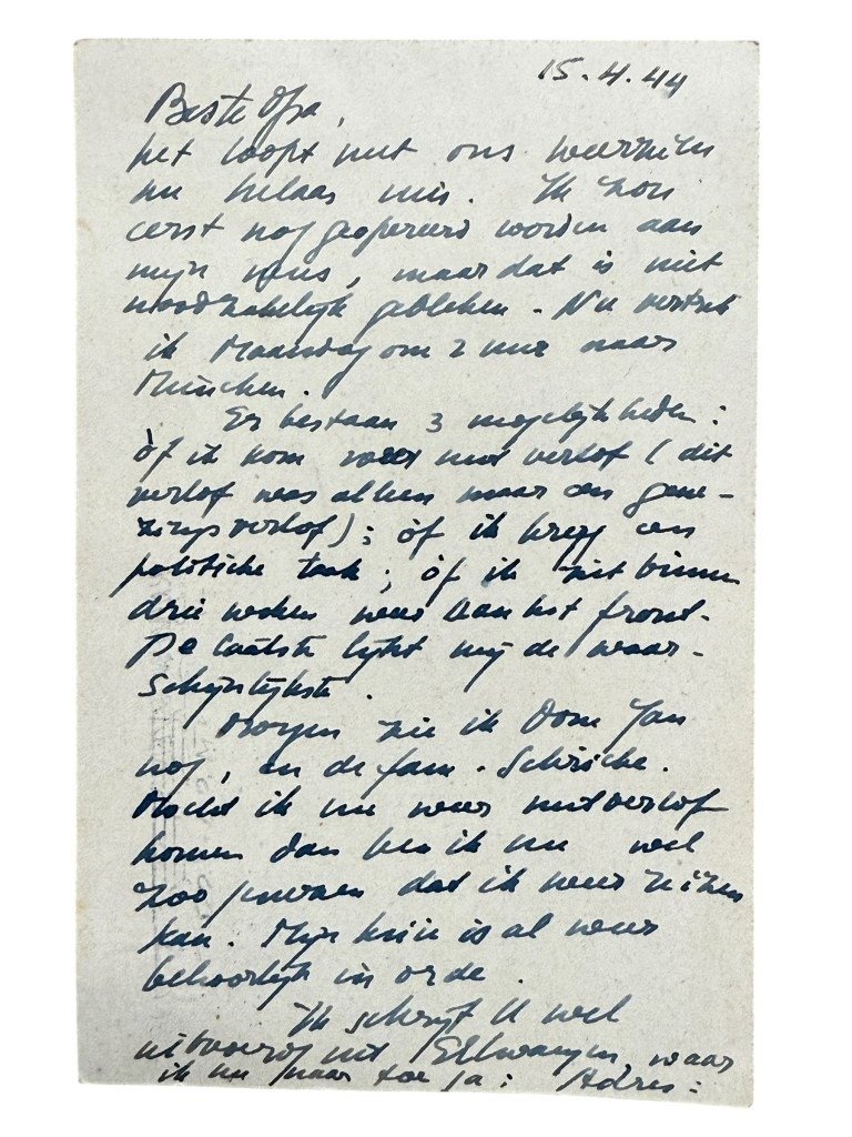 Original WWII Dutch Waffen-SS volunteer postcards 'SS-Pz.Grenadier-Ausbildungs und Ersatz-Bataillon 5' in Ellwangen to Haren in Groningen — image 4