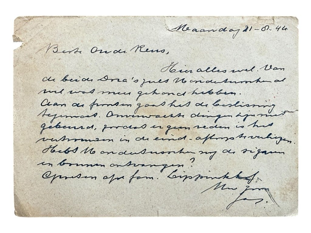 Original WWII Dutch Waffen-SS volunteer postcards 'SS-Pz.Grenadier-Ausbildungs und Ersatz-Bataillon 5' in Ellwangen to Haren in Groningen — image 7