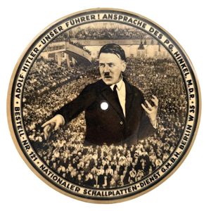 Original 1930s German Adolf Hitler propaganda picture disc