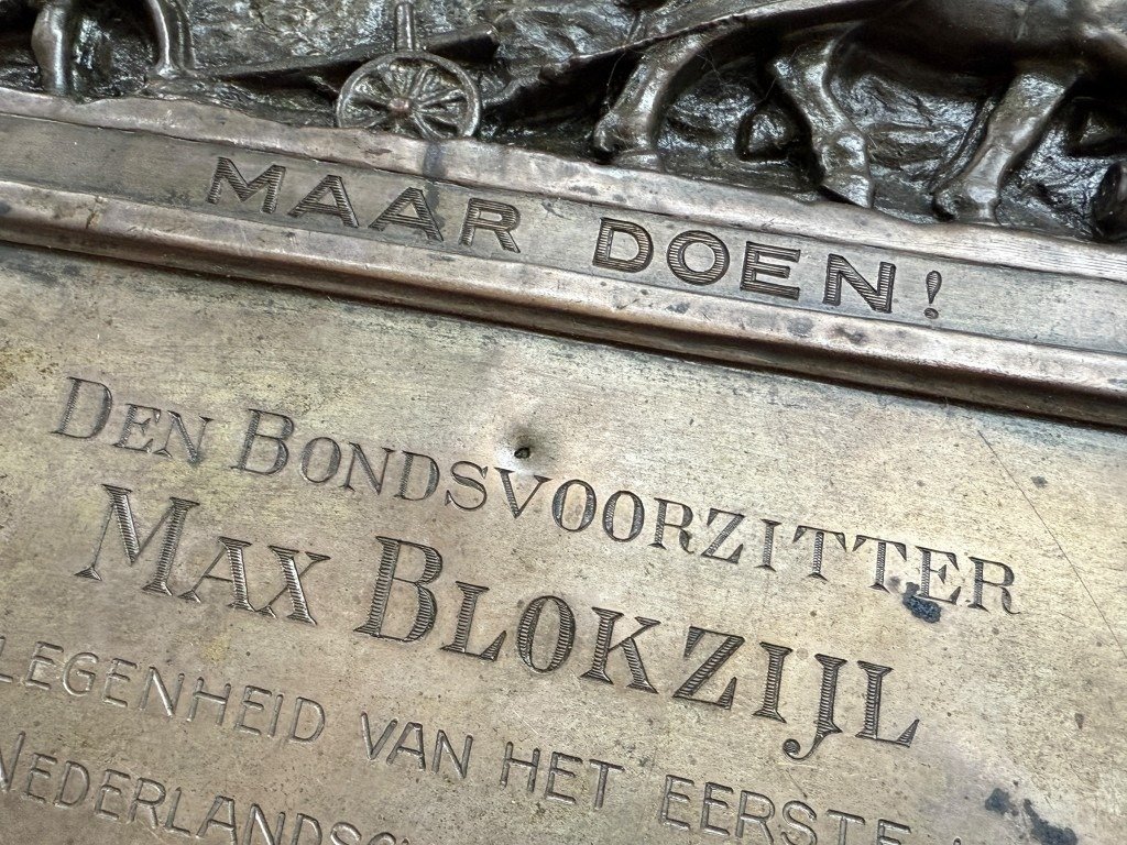 Original 1926 Max Blokzijl plaque Nederlandschen Bond in Duitschland — image 5