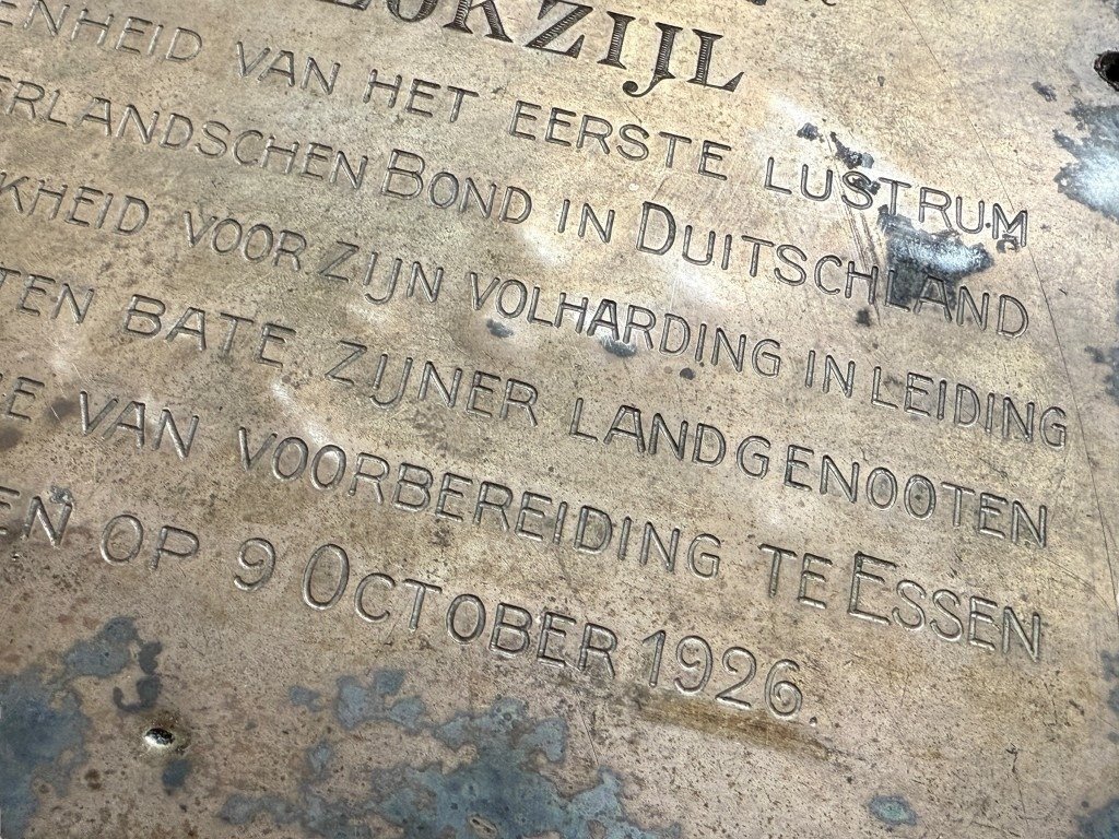 Original 1926 Max Blokzijl plaque Nederlandschen Bond in Duitschland — image 7