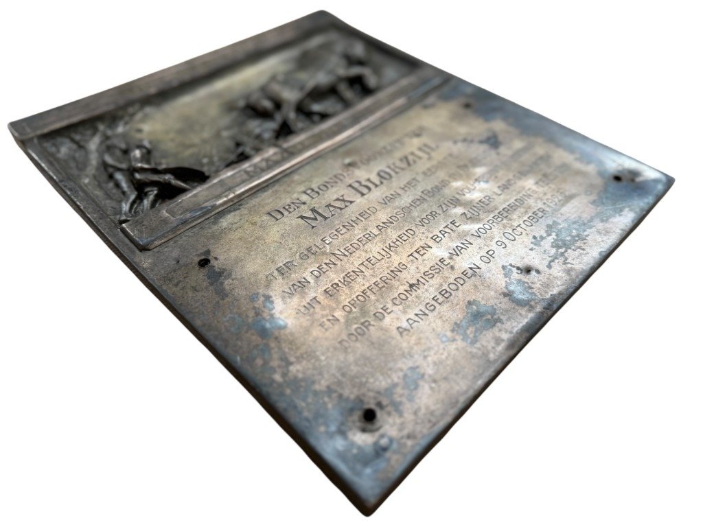 Original 1926 Max Blokzijl plaque Nederlandschen Bond in Duitschland — image 8