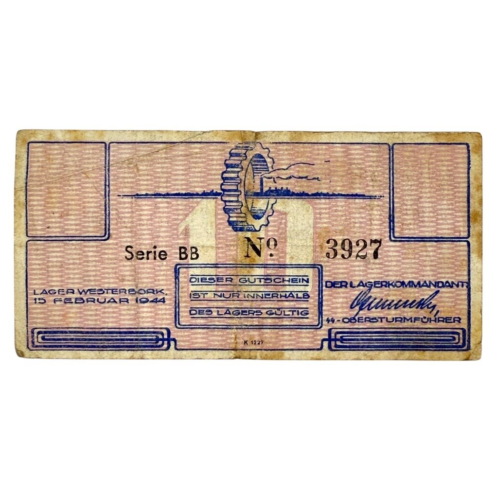 Original WWII Dutch 'Durchgangslager' Westerbork banknote — image 2