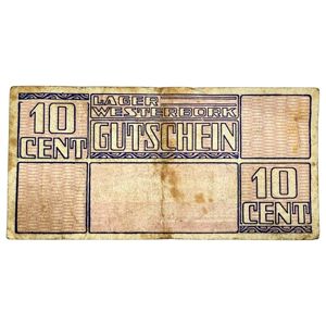 Original WWII Dutch 'Durchgangslager' Westerbork banknote