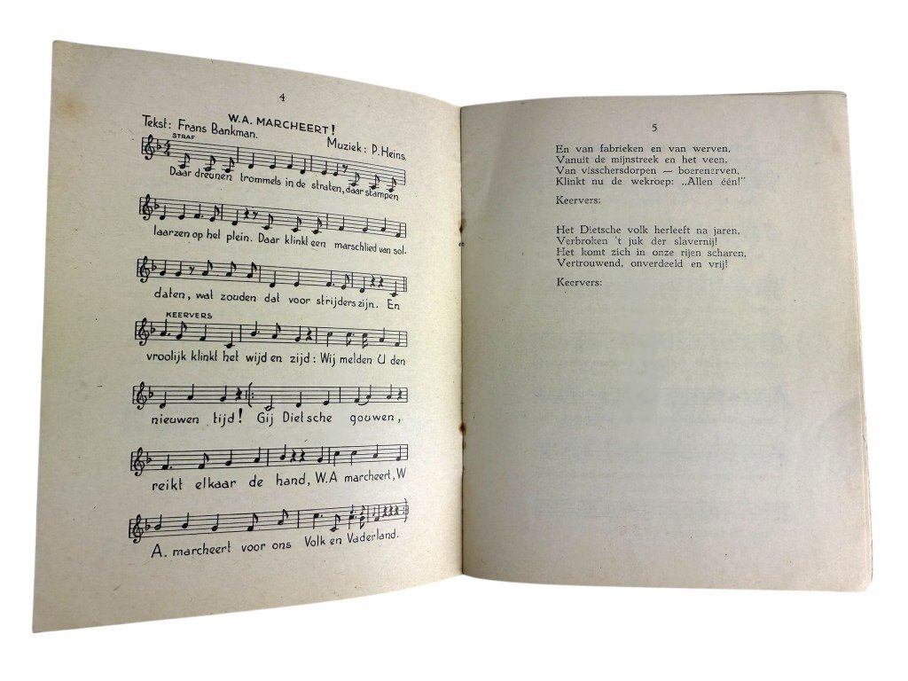 Original WWII Dutch NSB W.A. song booklet — image 8