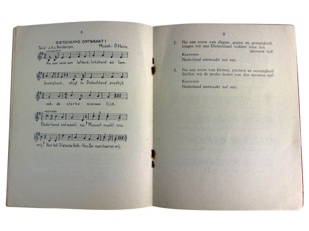 Original WWII Dutch NSB W.A. song booklet — image 9