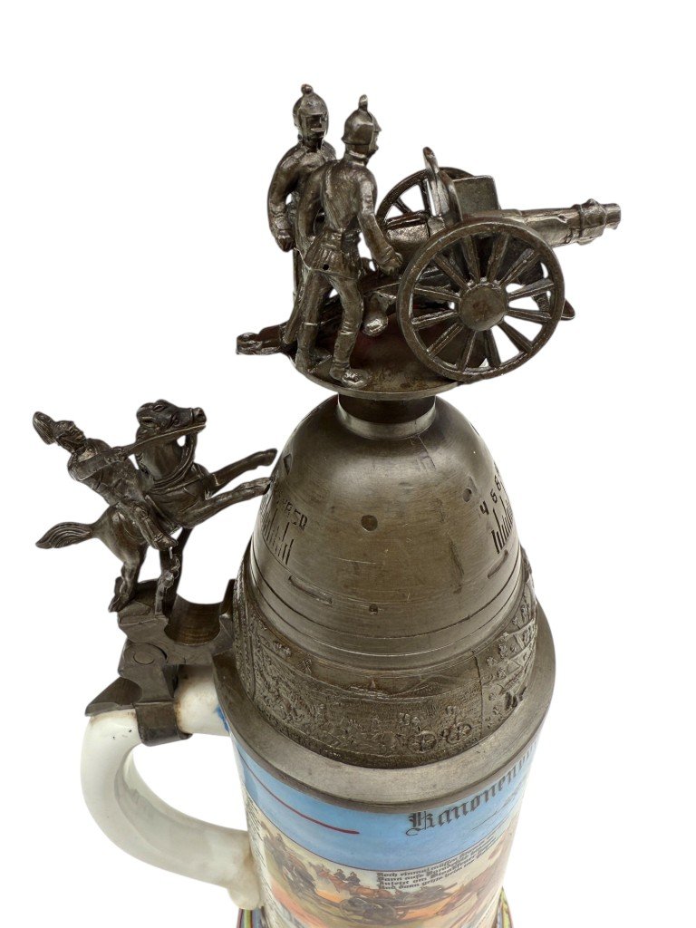 Original WWI German 4e Lothringen Feldartillerie-Regiment Nr. 70 beer stein — image 2