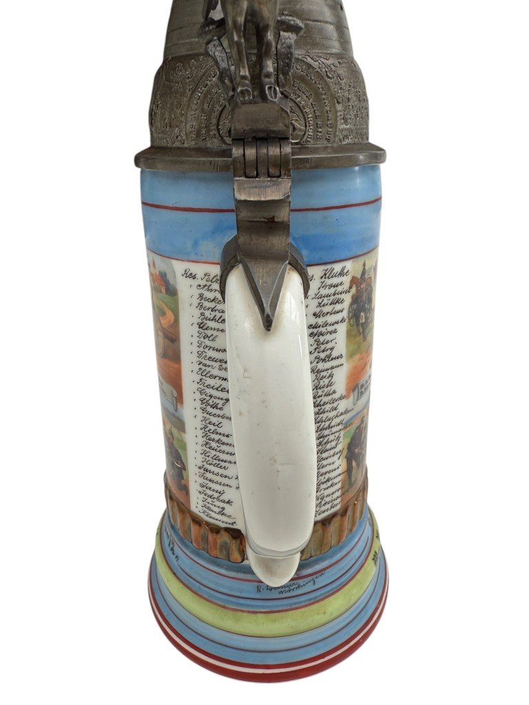 Original WWI German 4e Lothringen Feldartillerie-Regiment Nr. 70 beer stein — image 8
