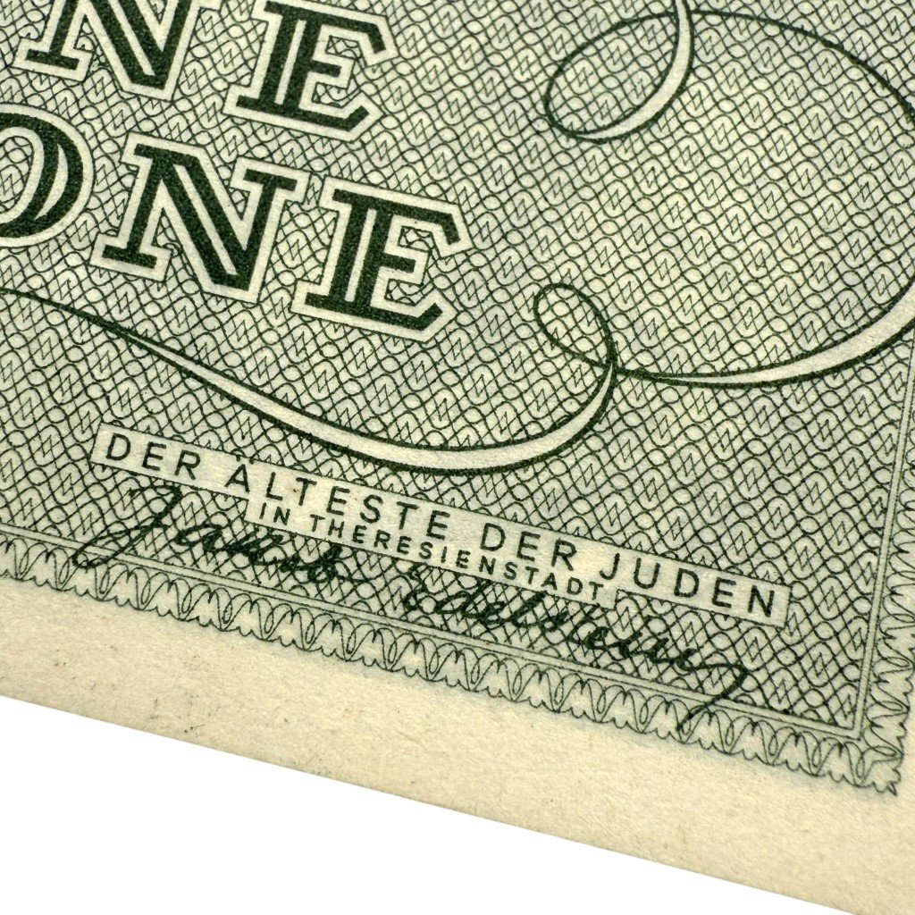 Original WWII German Jewish Ghetto/Camp Theresienstadt 1 Krone banknote — image 5