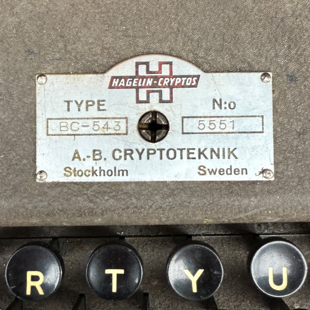 Original WWII Swedish Hagelin BC-543 cipher machine in case — image 13