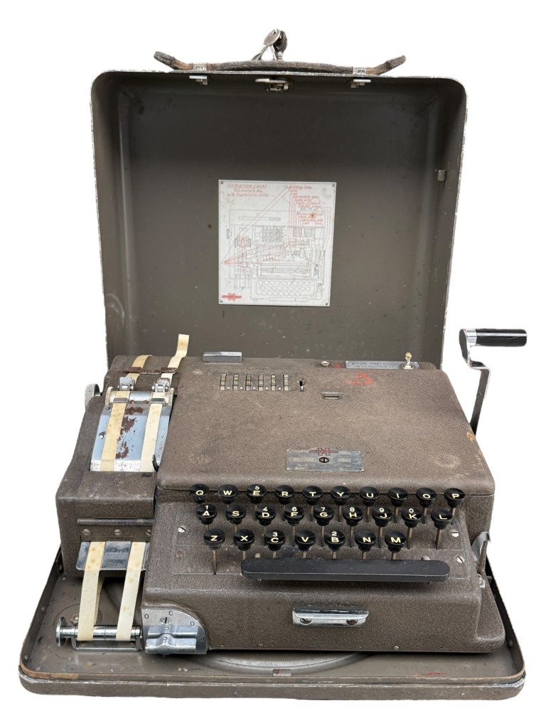Original WWII Swedish Hagelin BC-543 cipher machine in case — image 14