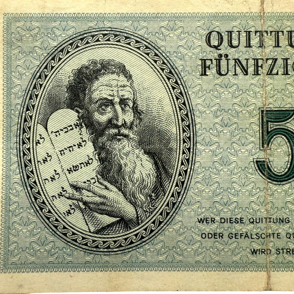 Original WWII German Jewish Ghetto/Camp Theresienstadt 50 Kronen banknote — image 7