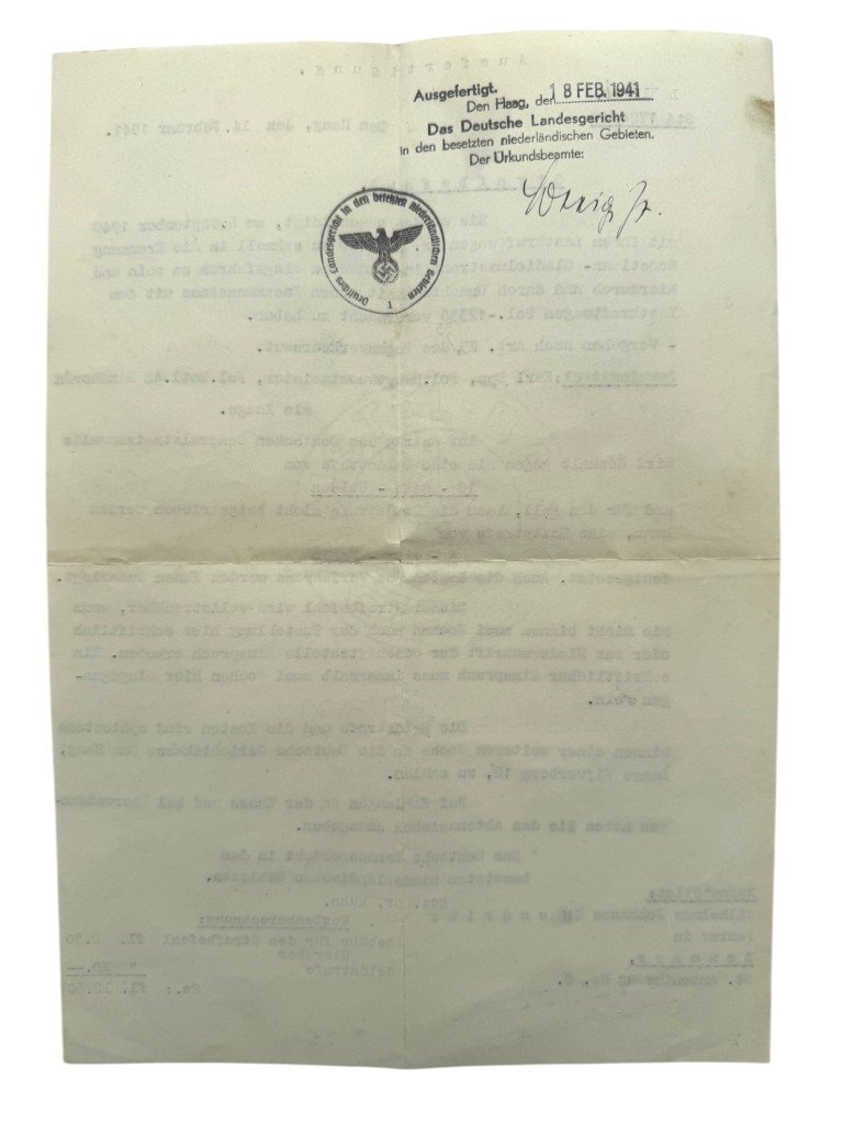 Original WWII German traffic fine Eindhoven 1941 — image 8