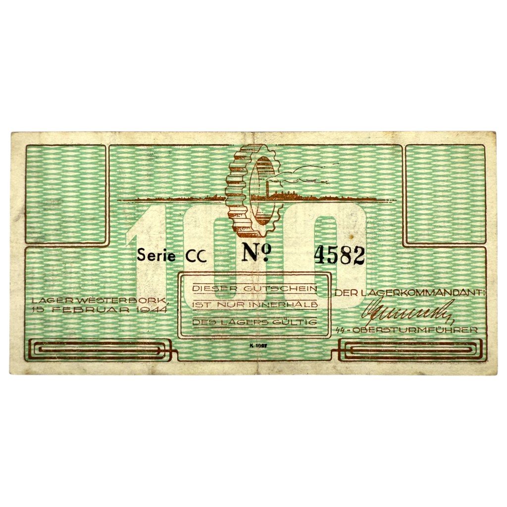 Original WWII Dutch 'Durchgangslager' Westerbork banknote — image 2