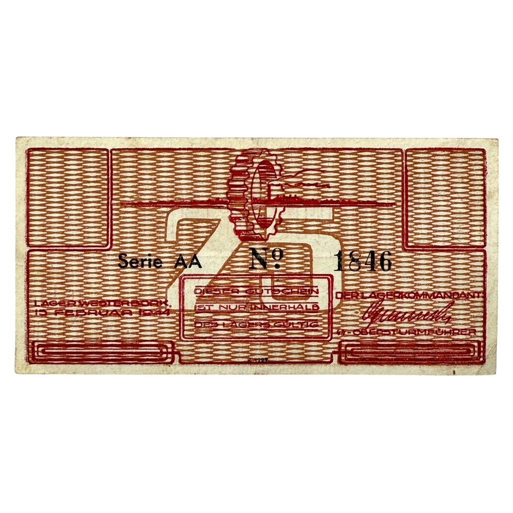 Original WWII Dutch 'Durchgangslager' Westerbork banknote — image 2