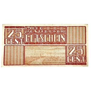 Original WWII Dutch 'Durchgangslager' Westerbork banknote